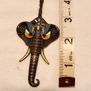 Elephant enamel necklace